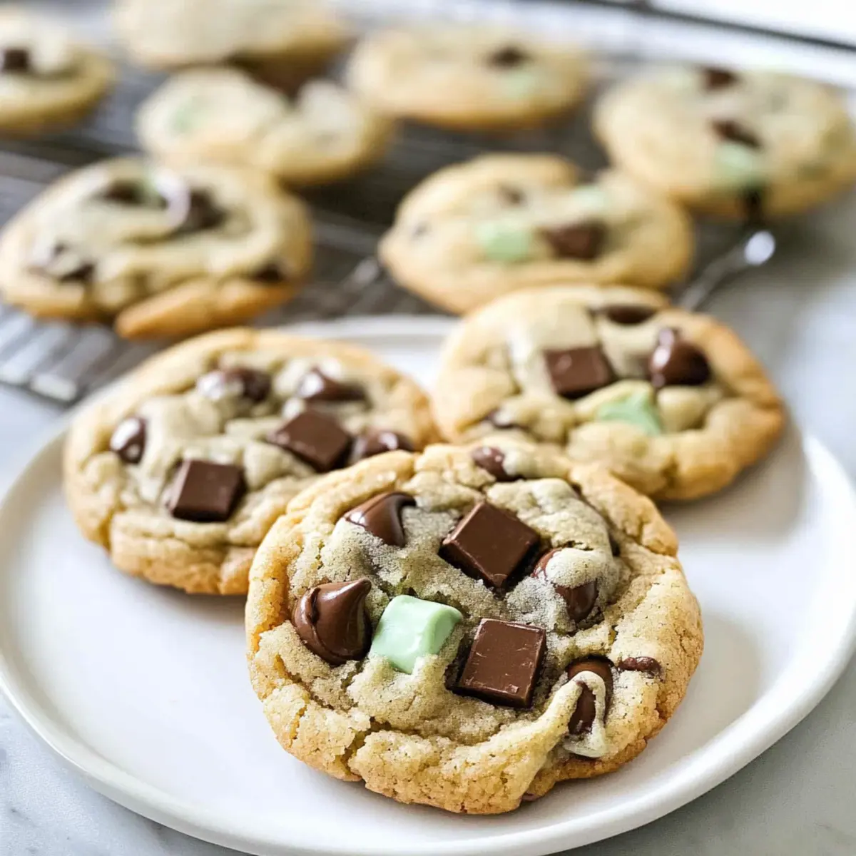 Mint Chocolate Chip Cookies