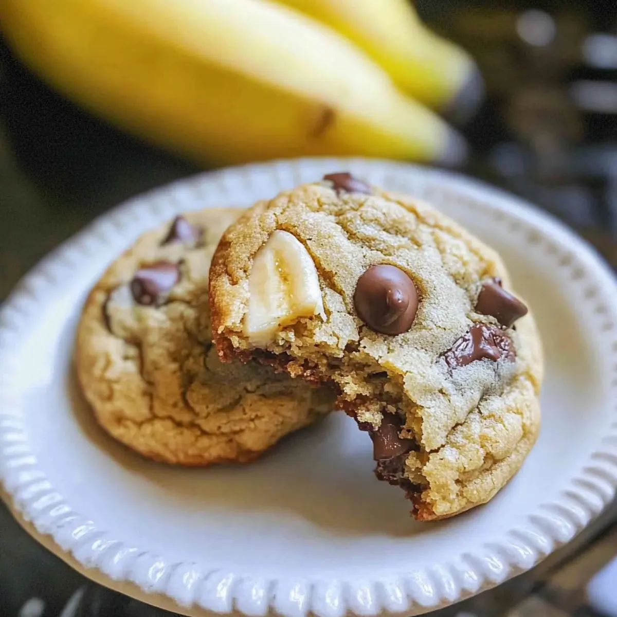 Banana Milk Chocolate Chip Cookies